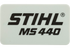 Typenschild MS 440, für Motorsäge Stihl Stihl