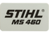 Typenschild MS 460, für Motorsäge Stihl Stihl