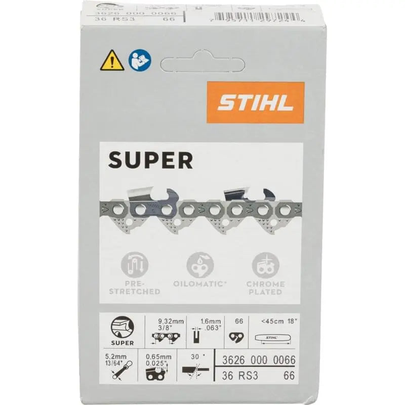 Sägekette Stihl 36260000066 – Detail Vollmeißel-Ausführung, Treibgliedstärke 1,6 mm