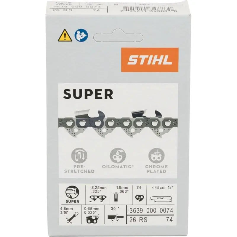 Sägekette Stihl 36390000074 – Detailansicht Treibglieder, 1,6 mm Stärke