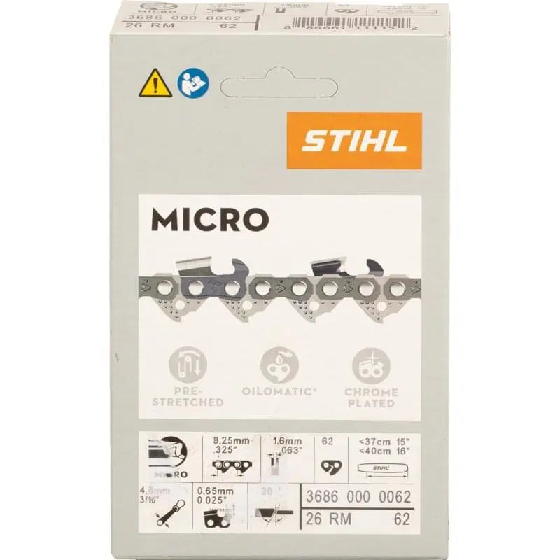 Sägekette Stihl 36860000062 – Detailansicht Halbmeißel-Glieder, passend für MS 241