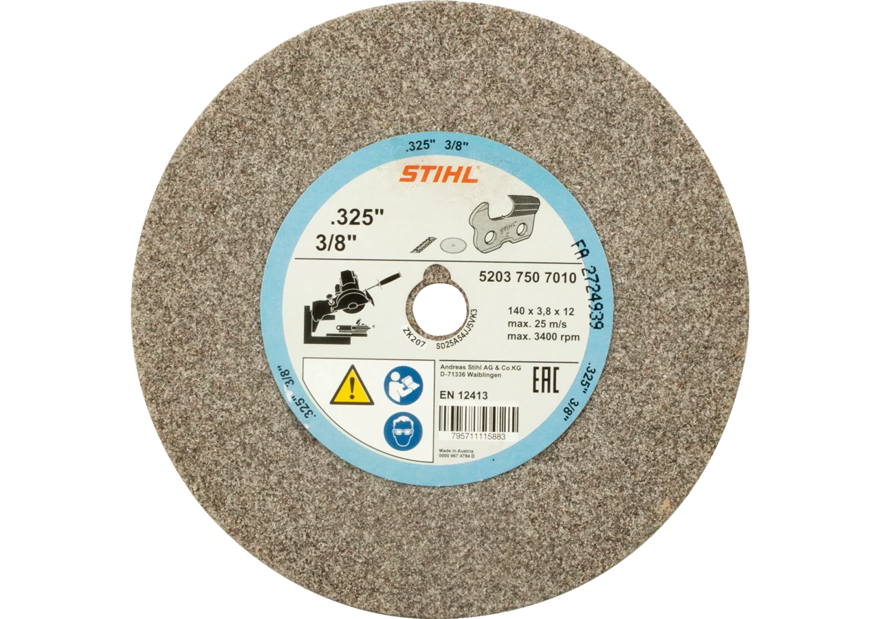 Schleifscheibe AD 140 mm, ID 12 mm, H 3,8 mm Stihl Stihl