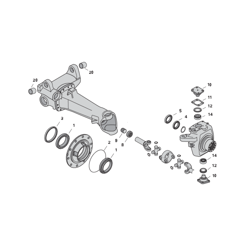 Achsteile Dana Spicer John Deere DANA_733_JD – Original-Ersatzteil für Dana-Achse 733