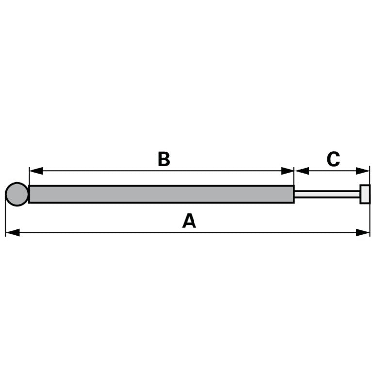 Stiga Schaltzug für Gangschaltung 181007099/0 – Maß A: 1260 mm Maß B: 1085 mm Maß C: 60 mm Stiga