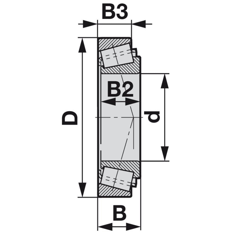 INA FAG 32011-X Kegelrollenlager – Innendurchmesser 55 mm, Außendurchmesser 90 mm