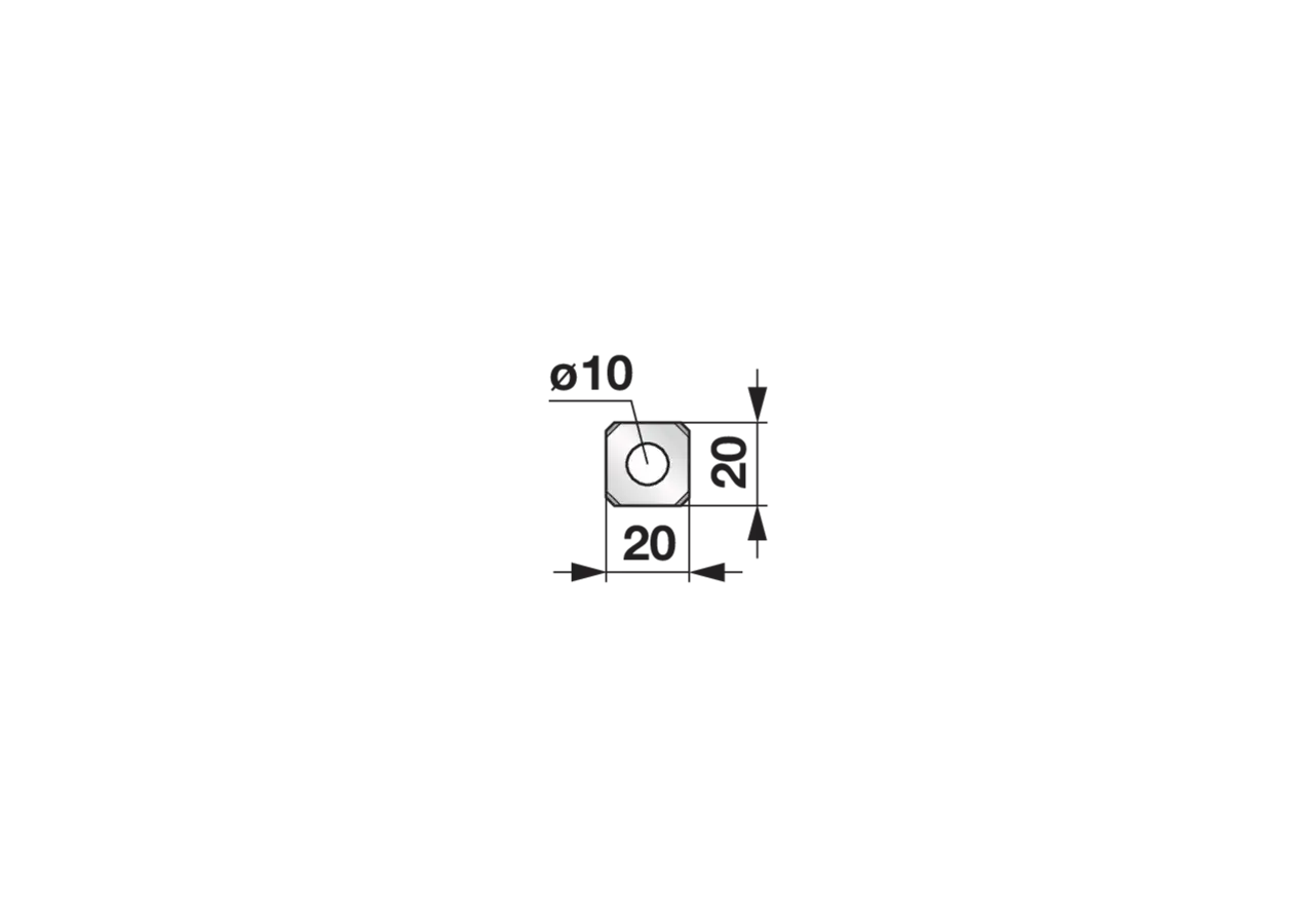 AL‑KO Distanzklotz 401490 – stabiler Abstandshalter für mechanische Montage, 1 Stück