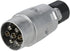 Anhängerstecker 7-polig, Aluminium, 12V, Schraubklemmen