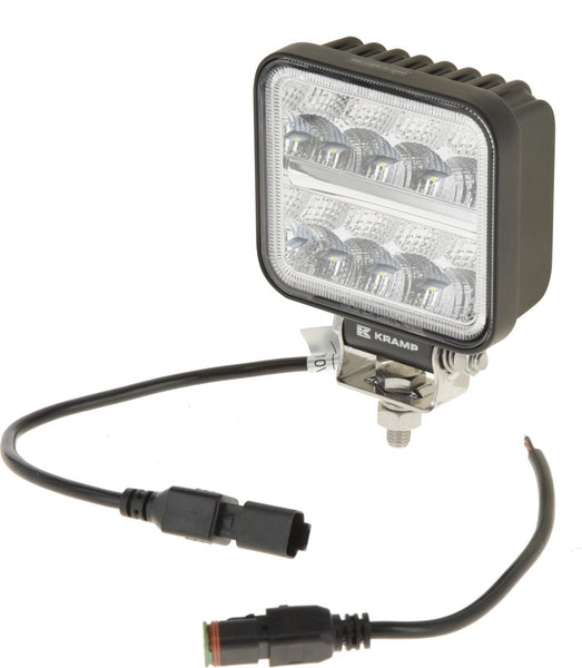 Arbeitsleuchte LED, 19W, 3360lm, quadratisch, 10/110V, 110x130x41mm, Deutsch 2-polig, Flutlicht, 16 LEDs passend für Universal