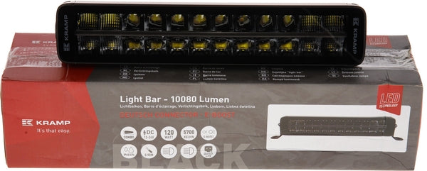Arbeitslichtbalken LED, 120W, 10080lm, rechteckig, 12/24V, weiß/orange, 357x70x67mm Deutsch Stecker, Combo, gerade, 24LED's, E-BOOST