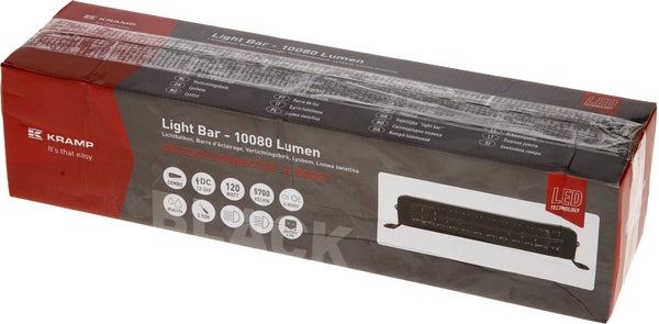 Arbeitslichtbalken LED, 120W, 10080lm, rechteckig, 12/24V, weiß/orange, 357x70x67mm Deutsch Stecker, Combo, gerade, 24LED's, E-BOOST