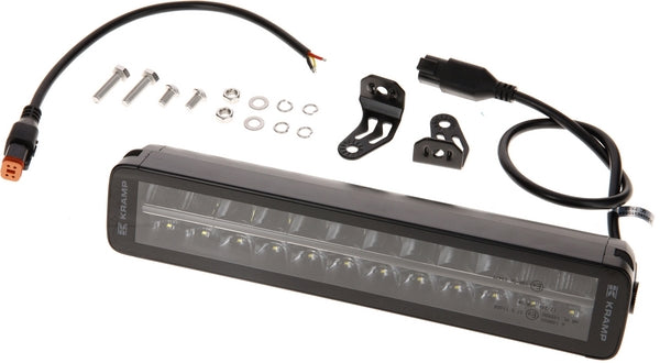 Arbeitslichtbalken LED, 120W, 10080lm, rechteckig, 12/24V, weiß/orange, 357x70x67mm Deutsch Stecker, Combo, gerade, 24LED's, E-BOOST