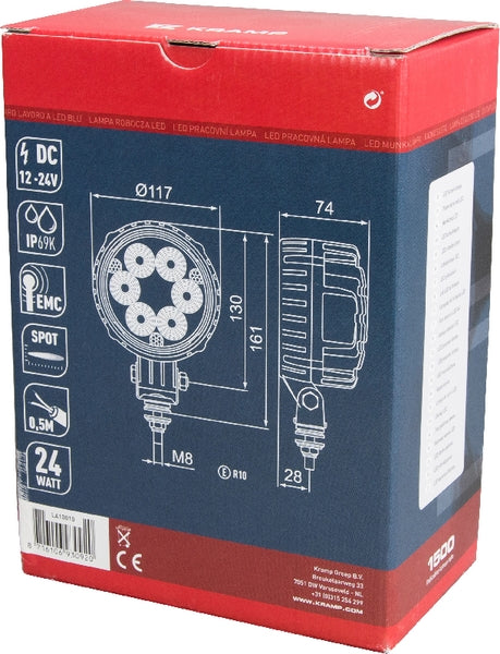 Arbeitsscheinwerfer, 10-30V, LED, 1500lm, Rund passend für Universal