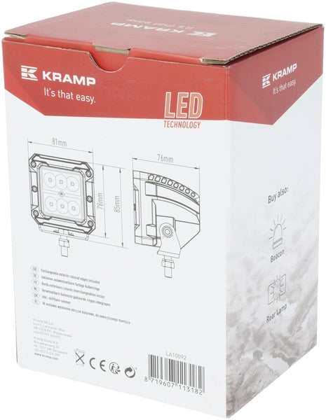 Arbeitsscheinwerfer, 10-30V, LED, 1620lm, Quadratisch passend für Case IH