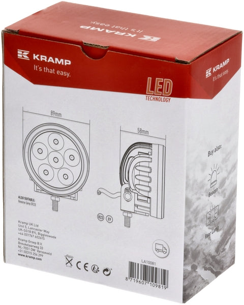 Arbeitsscheinwerfer 10/30V LED, 18W, 1440lm, Rund passend für Universal