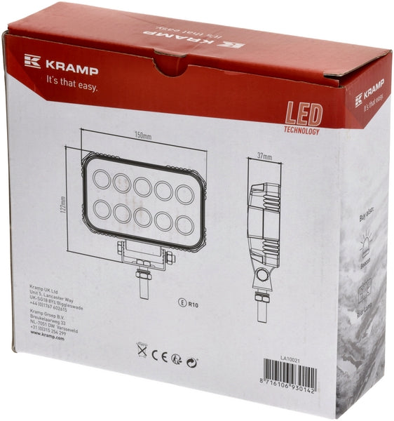 Arbeitsscheinwerfer, 10-30V, LED, 1900lm, Rechteckig passend für Universal