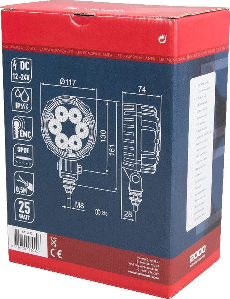 Arbeitsscheinwerfer, 10-30V, LED, 2000lm, Rund passend für Universal