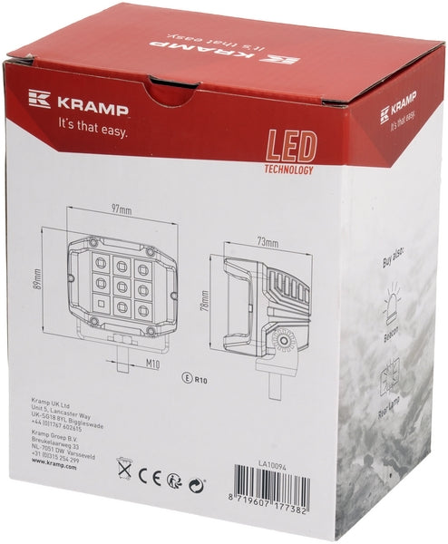 Arbeitsscheinwerfer, 10-30V, LED, 2850lm, Quadratisch passend für Universal, Case IH