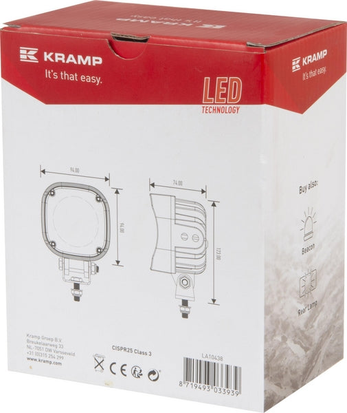 Arbeitsscheinwerfer, 10-30V, LED, 3000lm, Quadratisch passend für John Deere, Universal