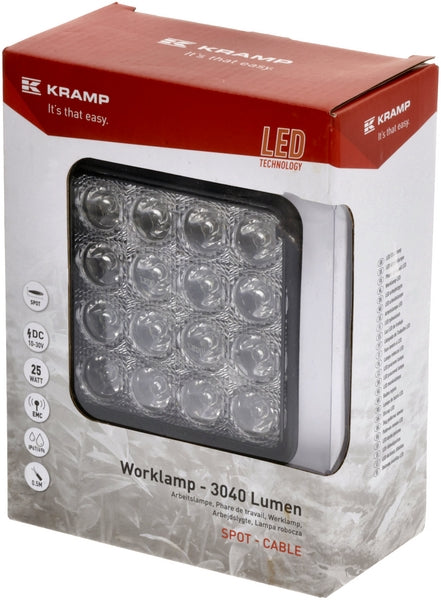 Arbeitsscheinwerfer, 10-30V, LED, 3040lm, Quadratisch passend für Universal