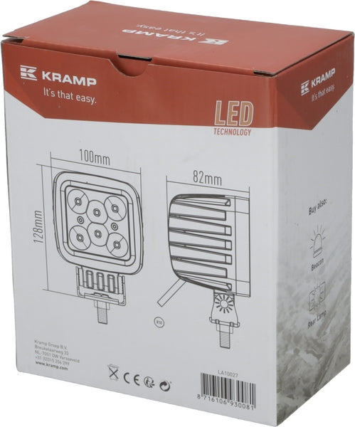 Arbeitsscheinwerfer, 10-30V, LED, 3780lm, Quadratisch passend für Universal