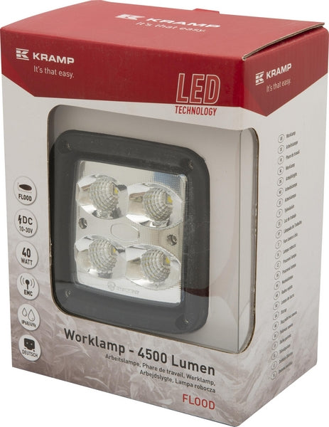 Arbeitsscheinwerfer, 10-30V, LED, 4500lm, Quadratisch passend für Universal