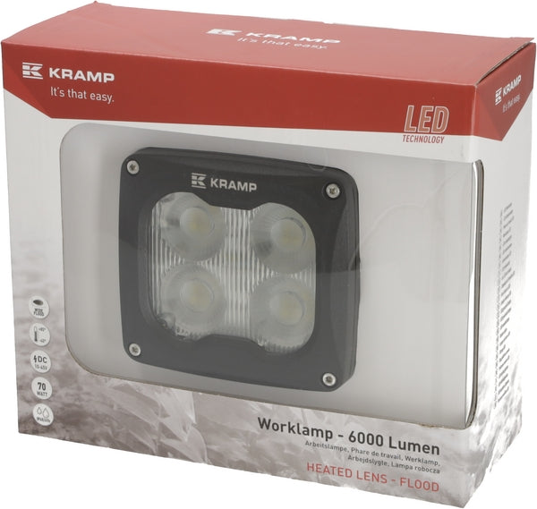 Arbeitsscheinwerfer, 10-45V, LED, 6000lm, Quadratisch passend für Universal