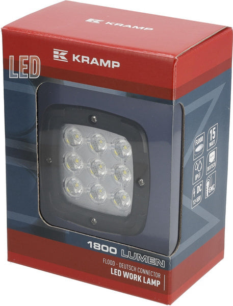 Arbeitsscheinwerfer, 12-55V, LED, 1800lm, Quadratisch passend für Universal, Case IH