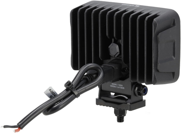 Arbeitsscheinwerfer LED, 100W, 8950lm, rechteckig, 12/24V, weiß, 150x112x52.7mm Deutsch Stecker, Flood, 20LED's