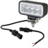 Arbeitsscheinwerfer LED, 19W, 3350lm, rechteckig, 10/110V, 128x96x46mm, Deutsch 2-pin, flood, 8 LED's passend für Universal