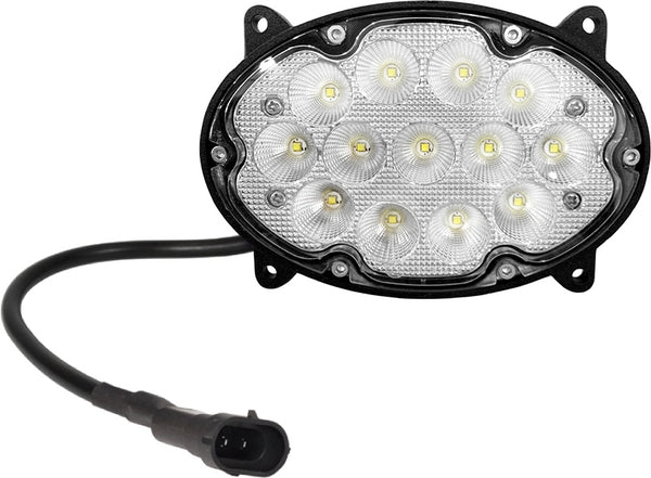 Arbeitsscheinwerfer LED, 39W, 3500lm, oval, 10/30V, 138x93x69mm, breit flutend, 13 LED's passend für John Deere