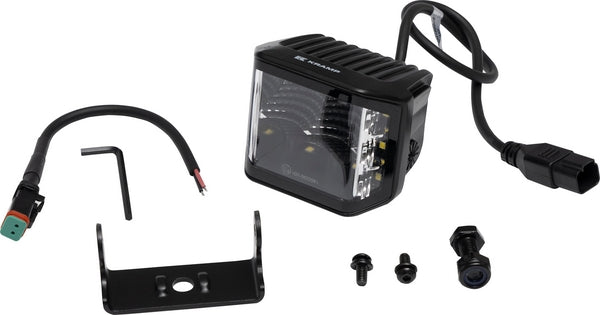 Arbeitsscheinwerfer LED, 70W, 8400 lm, quadratisch, 12/24V, weiß, 97x77x75mm Deutsch Stecker, Flood, 10LED's