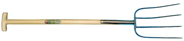 Atlas Dunggabel T-Griff 4 Zähne blau