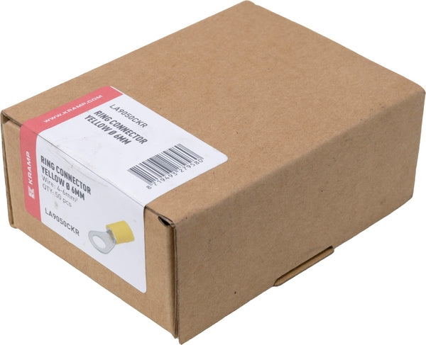 Augenkabelschuh, gelb, 4-6mm² Ø6mm (50x)