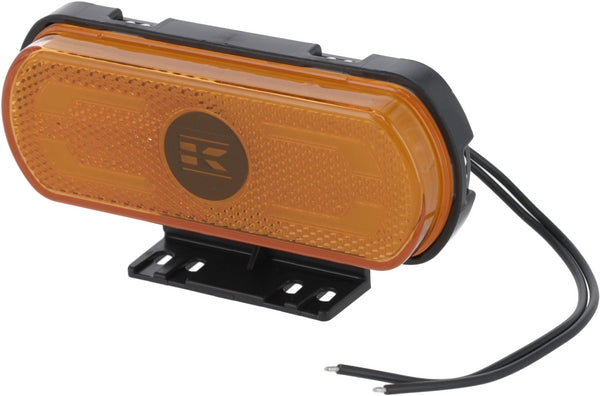 Begrenzungsleuchte LED, orange, rechteckig, 12-24V, 133,8x53x25mm, "SAFETY LINE", logo