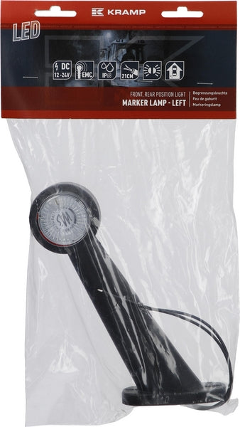Begrenzungsleuchte weiß/rot 30° links LED 12-24V passend für Universal