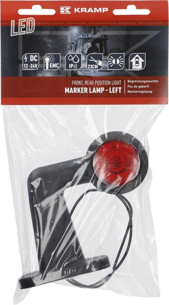 Begrenzungsleuchte weiß/rot 45° links LED 12-24V passend für Universal