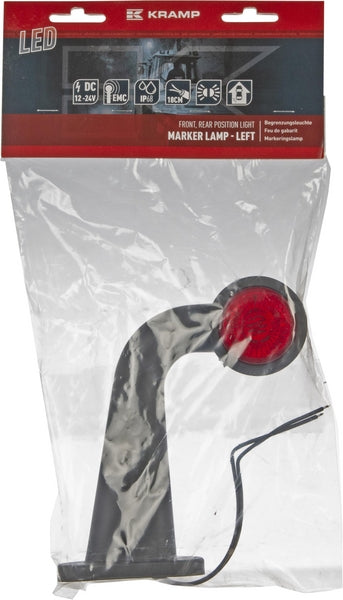 Begrenzungsleuchte weiß/rot 90° links LED 12-24V passend für Universal