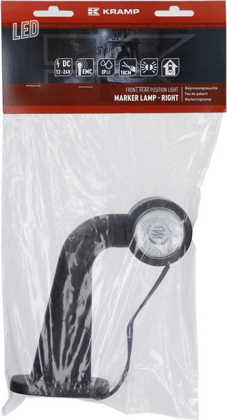 Begrenzungsleuchte weiß/rot 90° rechts LED 12-24V passend für Universal