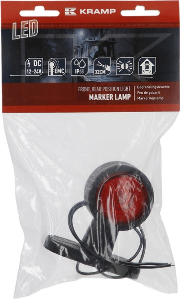Begrenzungsleuchte weiß/rot gerade LED 12-24V passend für Universal