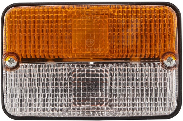 Blinkbegrenzungsleuchte 21/5W, rechteckig, 12V, amber/transparent, anschraubbar 120x55x80mm, Hella
