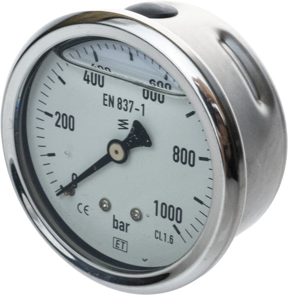 EMVO Manometer ø 63 0-1.000 bar 1/4 Befestigung auf Rückseite