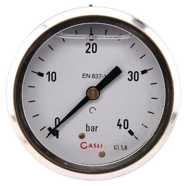 ET Manometer Ø63 0-40bar ¼" hinte