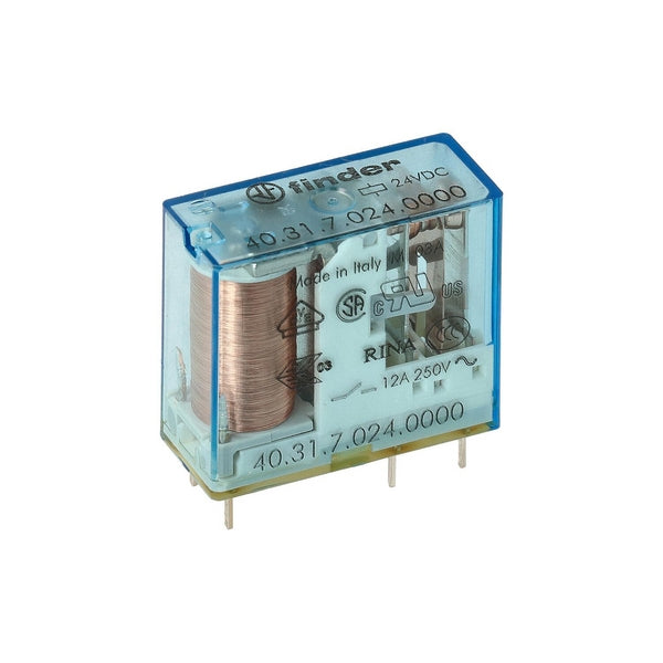 Finder Leiterplatte/Steckrelais 3,5 mm, Stiftleiste 1CO 10A/24V DC SENS/Agni