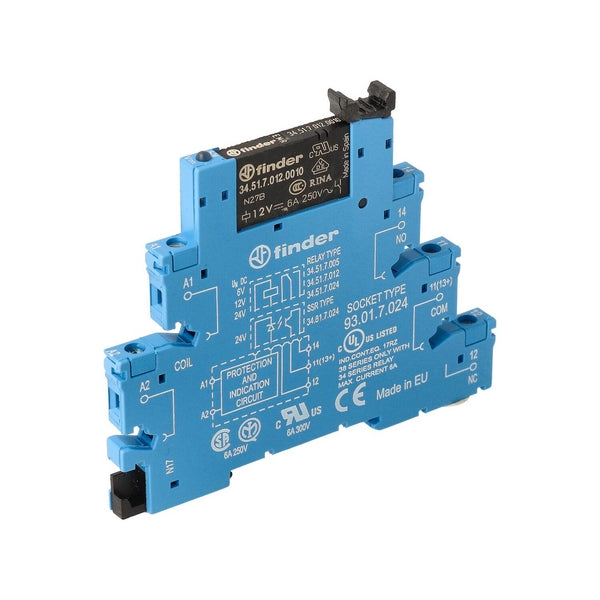 Finder Relais-Schnittstelle Mod. (EMR)Schraube.6,2mm.1CO 6A/12V DC sens/AgNi