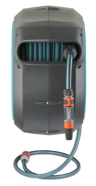 Gardena Wandmontierte Schlauchbox RollUp M/L, 25 m, 1/2", mit Spritze