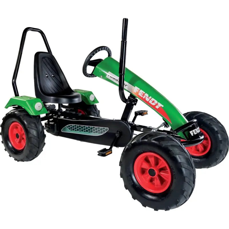 Go-Kart DINO Tracks Fendt BF3 in Grün – Kinderfahrzeug mit 3-Gangschaltung und Pendelachse