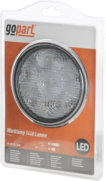 gopart Arbeitsscheinwerfer, 10-30V, LED, 1440lm, Rund