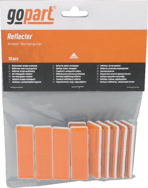 gopart Reflektor, Orange, rechteckig