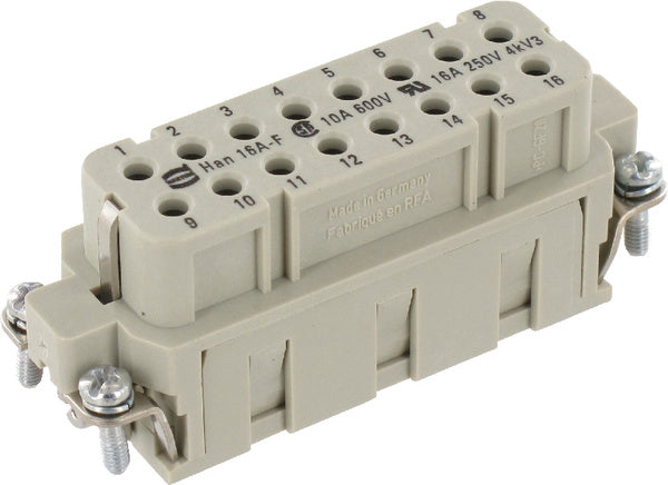Harting Buchseneinsatz A 16P Crimpanschl. 1-16