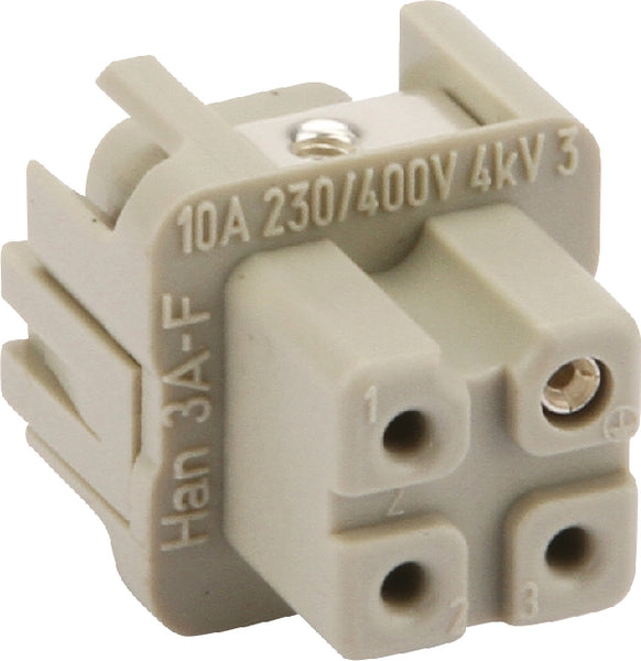 Harting Buchseneinsatz A 3P Schraubanschl.